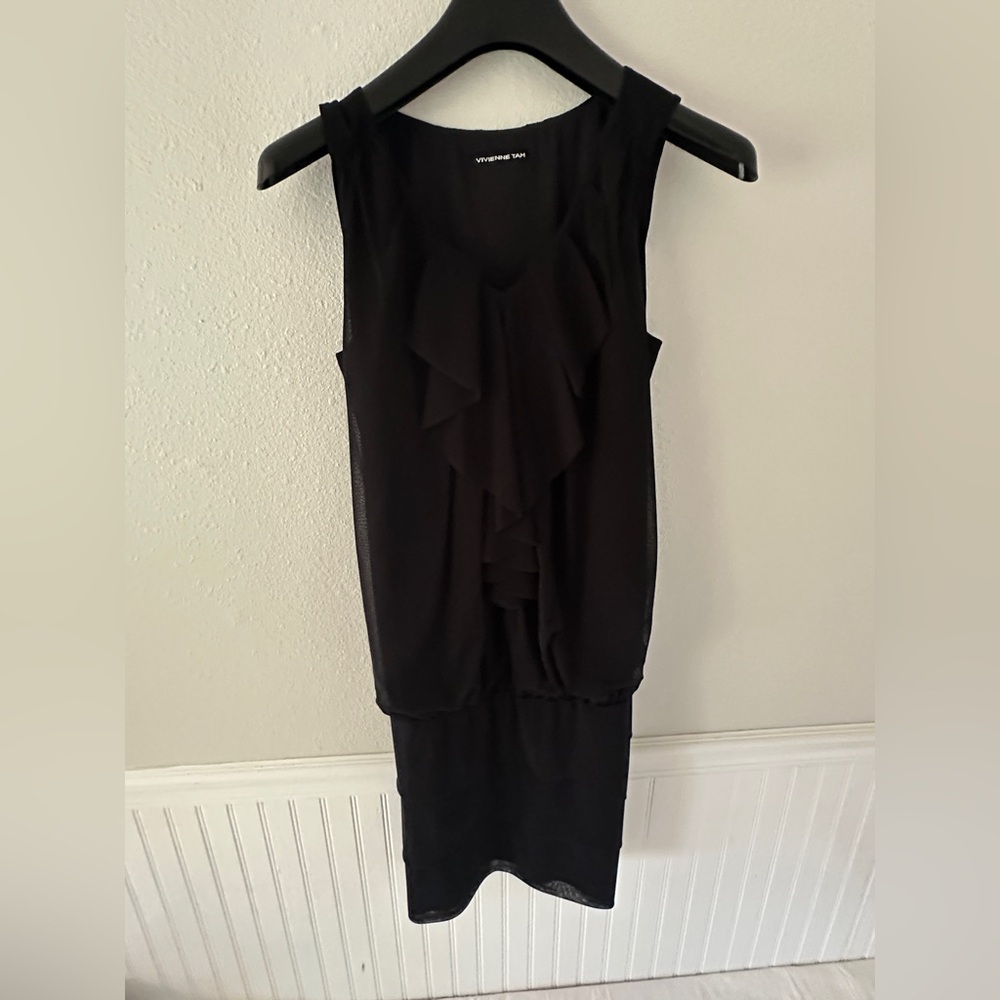Vivienne Tam Black Sleeveless Dress SZ: SM
